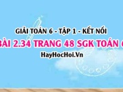 Bài 2.34 SGK Toán 6 tập 1 Kết nối tri thức